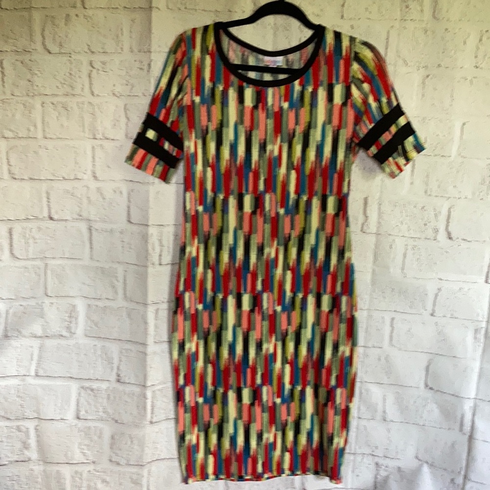 LULAROE MULTI COLORED DRESS SIZE SMALL